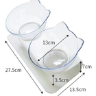 Comedouro Duplo Elevado Para Gatos Acrílico