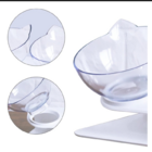 Comedouro Duplo Elevado Para Gatos Acrílico