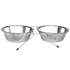 Comedouro Duplo Inox 11,5cm Western