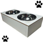 Comedouro Duplo Para Cachorro E Gato - Brovália