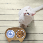 Comedouro Duplo Para Gato Com 2 Potes Aluminio