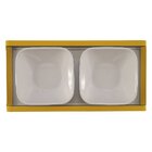 Comedouro Duplo Para Pet Berlim Amarelo