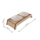 Comedouro Duplo Para Pet Berlim Vermelho