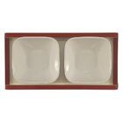 Comedouro Duplo Para Pet Berlim Vermelho