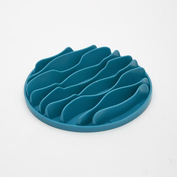 Comedouro lento mini Outward Hound azul 2L