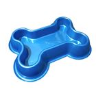 Comedouro Osso Para Cães 500ml Azul