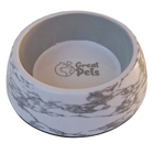 Comedouro para Cachorro e Gato M Resina Marmore Great Pets