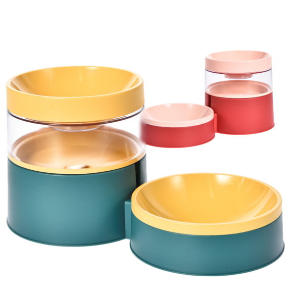 Comedouro para Cachorro e Gato Plástico Único Amarelos Chalesco