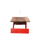 Comedouro Para Passarinho Feito De Madeira Alimentador - Jard