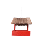 Comedouro Para Passarinho Feito De Madeira Alimentador - Jard