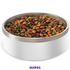 Comedouro Pet Aço Inox Antiderrapante 946ml Madog Branco