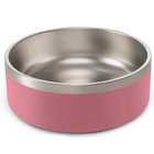Comedouro Pet Aço Inox Antiderrapante 946ml Madog Rosa