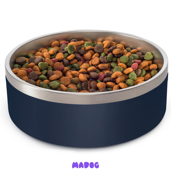  Watson　ma d'dog Comedouro Pet Aço Inox Antiderrapante Ração/água 946ml Madog Azul