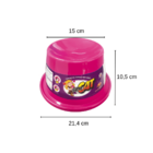 Comedouro Plástica Gato Super Cat - 200 Ml Rosa