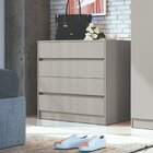 Cômoda 4 Gavetas Silver Móveis Castro Níquel