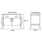 Cômoda 02 Portas 1 Gaveta - Entregue Montado - Laqueado Fosco
