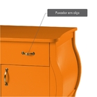 Cômoda 02 Portas 1 Gaveta - Entregue Montado - Laqueado Fosco