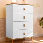 Comoda 04 Gav Jujuba 105cm X 725cm X 455cm Branco / Nature