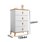 Comoda 04 Gav Jujuba 105cm X 725cm X 455cm Branco / Nature