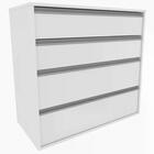 Cômoda 04 Gavetas Corrediças Telescopica Co19 Nova Mobile