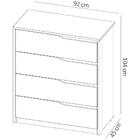 Comoda 04 Gavetas Corrediças Telescopicas Atria Demartez