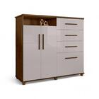 Cômoda 04 Gavetas E 02 Portas Helena Malbec E Off White