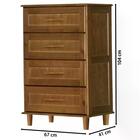 Comoda 04 Gavetas Madeira Maciça Chicago 100 At Moveis