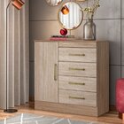 Cômoda 04 Gavetas Montevideu Demóbile Nogal Vanilla Touch