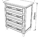 Cômoda 04 Gavetas Móveis Cavazotto - Imbuia