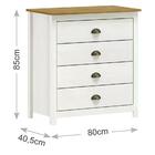 Comoda 04 Gv Corrediças Telescopicas Madeira Maciça 9101 Topa