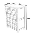 Cômoda 06 Gavetas Móveis Cavazotto - Imbuia