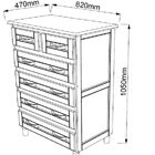 Cômoda 06 Gavetas Móveis Cavazotto - Mel