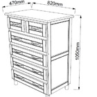 Cômoda 06 Gavetas Móveis Cavazotto - Mogno