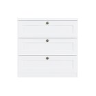 Cômoda 100% Mdf 3 Gavetas Provençais Infinity  Branco Fosco