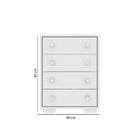 Cômoda 100% Mdf 4 Gavetas Travessura Multimóveis, Puxadores R