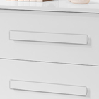 Cômoda 100% Mdf Com 04 Gavetas E Pés Em Madeira Maciça Suíça