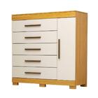 Cômoda 100%mdf Com 5 Gavetas Sapateira 1 Porta Rayane Prime A