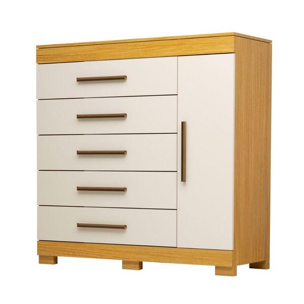 Cômoda 100%mdf Com 5 Gavetas Sapateira 1 Porta Rayane Prime A