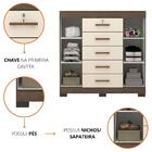 Cômoda 100%mdf Com 5 Gavetas Sapateira/nichos 2 Portas Diana