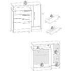 Cômoda 109cm 4 Gavetas 1 Porta Multimóveis Cr35148