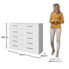 Cômoda 10 -gavetas Alexia - Yescasa Branco