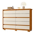 Cômoda 10 Gavetas 151cm X 109cm Duetto Cinamomo / Off White