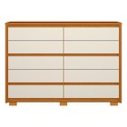 Cômoda 10 Gavetas 151cm X 109cm Duetto Cinamomo / Off White