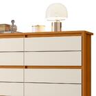 Cômoda 10 Gavetas 151cm X 109cm Duetto Cinamomo / Off White