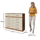 Cômoda 10 Gavetas Alexia Yescasa Castanho/offwhite