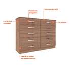 Cômoda 10 Gavetas Austin Evidência Móveis