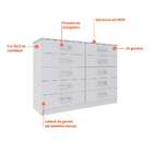 Cômoda 10 Gavetas Austin Evidência Móveis