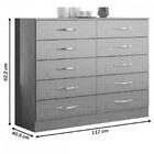 Cômoda 10 Gavetas Carvalho Dakar 3017 - Soluzione