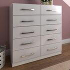 Cômoda 10 Gavetas Flórida Branco - Pnr Móveis