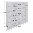 Cômoda 10 Gavetas Flórida Branco - Pnr Móveis